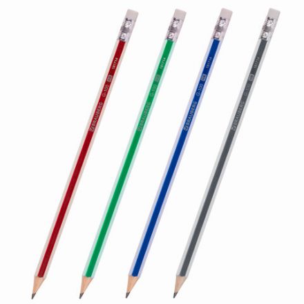 Карандаш чернографитный BRAUBERG "G-100", 1 шт., HB, с ластиком, корпус ассорти, 181714 Карандаш чернографитный BRAUBERG "G-100", 1 шт., HB, с ластиком, корпус ассорти, 181714