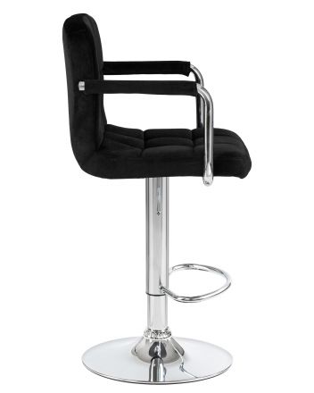 Стул барный DOBRIN KRUGER ARM, черный велюр (MJ9-101) Стул барный DOBRIN KRUGER ARM, черный велюр (MJ9-101)