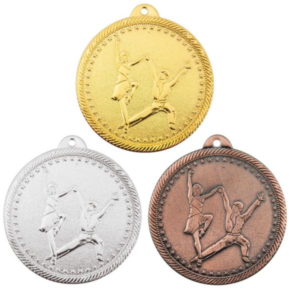 Медаль 3шт/наб танцы 50 мм золото, серебро, бронза MK317abc