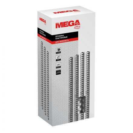 Пружины для переплета пластиковые Promega office 12 мм белые (100 штук в упаковке) Пружины для переплета пластиковые Promega office 12 мм белые (100 штук в упаковке)