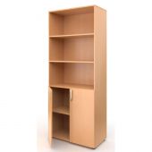 Мебель для школы MET_Школа Шкаф полуотк широк 80x42x195 бук