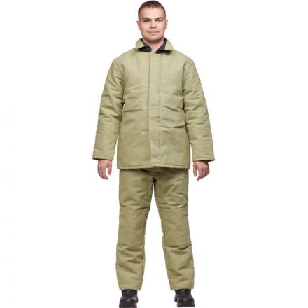 Костюм сварщика брезентовый утепл. кур/бр (модель КС02ПР) (44-46) 182-188 Костюм сварщика брезентовый утепл. кур/бр (модель КС02ПР) (44-46) 182-188