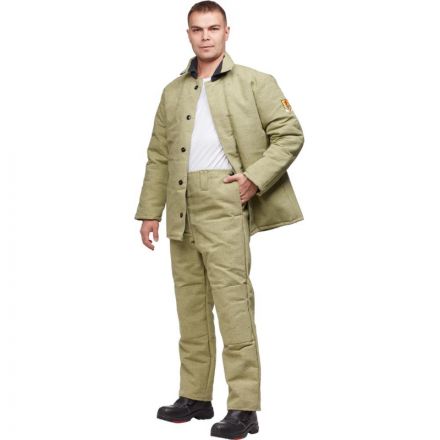 Костюм сварщика брезентовый утепл. кур/бр (модель КС02ПР) (44-46) 182-188 Костюм сварщика брезентовый утепл. кур/бр (модель КС02ПР) (44-46) 182-188