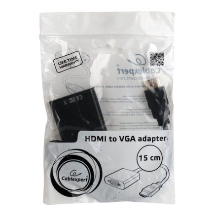 Кабель-переходник HDMI-VGA, 15 см, CABLEXPERT, M-F, для передачи аналогового видео, A-HDMI-VGA-04 Кабель-переходник HDMI-VGA, 15 см, CABLEXPERT, M-F, для передачи аналогового видео, A-HDMI-VGA-04