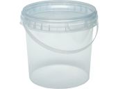 ВЕДРО КРУГЛОЕ бесцветное 1,18л В1L с бесцветной крышкой