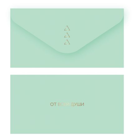 Конверт для денег MESHU "Нежная мята", 85*164мм, soft-touch, фольга Конверт для денег MESHU "Нежная мята", 85*164мм, soft-touch, фольга