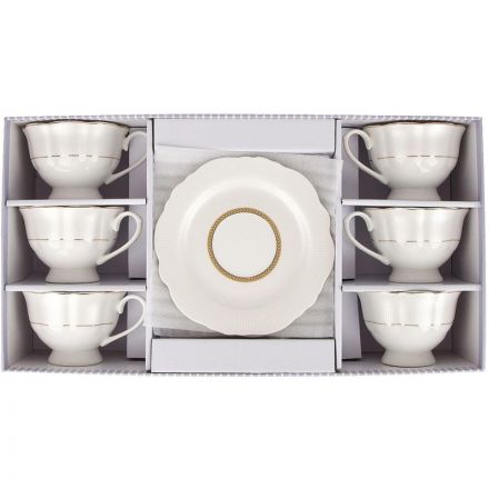 Набор чайный 12пр. White chic (6 персон) v=190мл (подарочная уп), 0970019