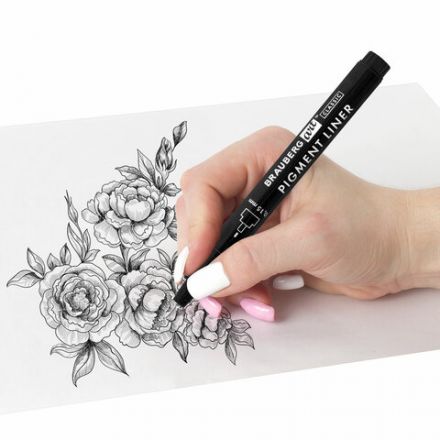 Капиллярные ручки линеры 16 шт. черные, 0,15-3,0 мм, BRAUBERG ART CLASSIC, 143946 Капиллярные ручки линеры 16 шт. черные, 0,15-3,0 мм, BRAUBERG ART CLASSIC, 143946