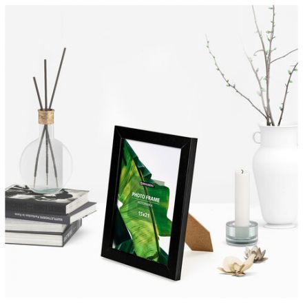 Рамка 15х21 см небьющаяся, багет 20 мм, МДФ, BRAUBERG "William", черная, 391267 Рамка 15х21 см небьющаяся, багет 20 мм, МДФ, BRAUBERG "William", черная, 391267