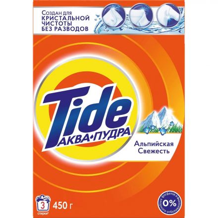 Порошок стиральный Tide Аква Пудра автомат Альпийская свежесть 450гр