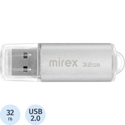 Флеш-память Mirex USB UNIT SILVER 32Gb (13600-FMUUSI32 ) Флеш-память Mirex USB UNIT SILVER 32Gb (13600-FMUUSI32 )