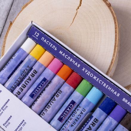 Пастель масляная художественная BRAUBERG ART CLASSIC, 12 цветов, круглое сечение, 181447 Пастель масляная художественная BRAUBERG ART CLASSIC, 12 цветов, круглое сечение, 181447