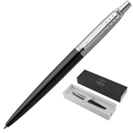 Ручка шариковая PARKER "Jotter Core Bond Street Black CT", корпус черный, детали хром, синяя, 1953184 Ручка шариковая PARKER "Jotter Core Bond Street Black CT", корпус черный, детали хром, синяя, 1953184