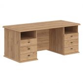 Стол руководителя двух тумбовый RSDT 188.A Дуб Бофорд 1800х800х750 RAUT Стол руководителя двух тумбовый RSDT 188.A Дуб Бофорд 1800х800х750 RAUT