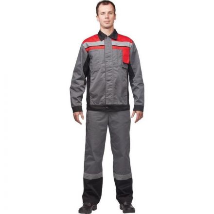 Костюм рабочий летний муж. л19-КБР сер/красн кур/бр (р.44-46) 182-188 Костюм рабочий летний муж. л19-КБР сер/красн кур/бр (р.44-46) 182-188