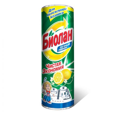 Универсальное чистящее средство Биолан порошок Сочный лимон 400гр Универсальное чистящее средство Биолан порошок Сочный лимон 400гр