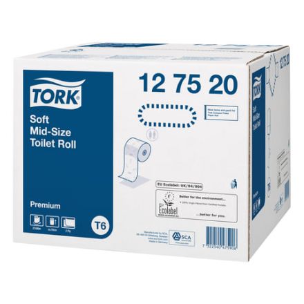 Бумага туалетная 90 м, TORK (Система Т6) PREMIUM, КОМПЛЕКТ 27 рулонов, 2-слойная, белая, 127520, 127521
