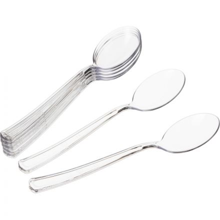 Ложка одноразовая чайная PLMA прозрачная 130 мм 50 штук в упаковке Ложка одноразовая чайная PLMA прозрачная 130 мм 50 штук в упаковке