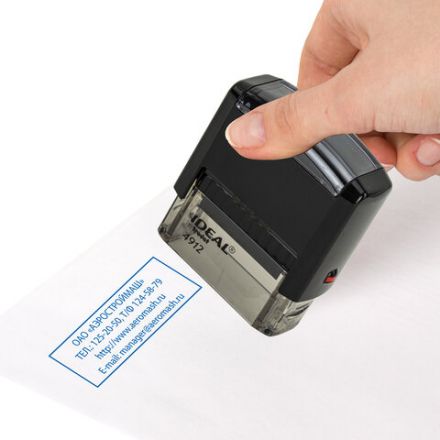 Оснастка для штампа, размер оттиска 47х18 мм, синий, TRODAT IDEAL 4912 P2, подушка в комплекте, 125420