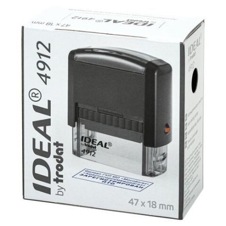 Оснастка для штампа, размер оттиска 47х18 мм, синий, TRODAT IDEAL 4912 P2, подушка в комплекте, 125420