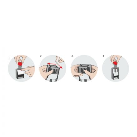 Штамп самонаборный Colop S2600-Set металлический 9 строк