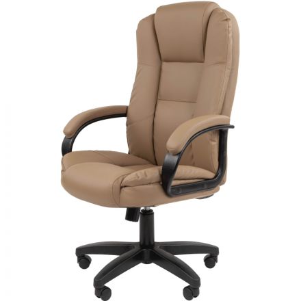 Кресло VT_Chairman 600LT чер.пласт экопремиум бежевый Кресло VT_Chairman 600LT чер.пласт экопремиум бежевый