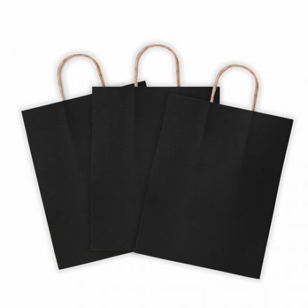 Крафт-пакет бумажный "Black" 26х15х35 см, с кручеными ручками, плотность 80 г/м2, моноцвет, 112429 Крафт-пакет бумажный "Black" 26х15х35 см, с кручеными ручками, плотность 80 г/м2, моноцвет, 112429