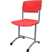 Стул ученический GL_SIGMA,рег 5-7 гр.роста,RAL7004, пласт.RAL3028 красный