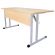 Стол-парта 2-местный, регулируемый угол, "Умник" 1200х500х520-640мм, рост 2-4, серый каркас, ЛДСП клён
