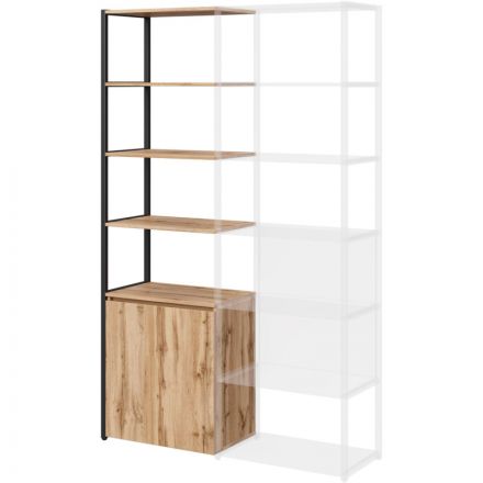 Полустеллаж для документов K-Loft 241H027 645х400х2105 дуб натур/черный Полустеллаж для документов K-Loft 241H027 645х400х2105 дуб натур/черный