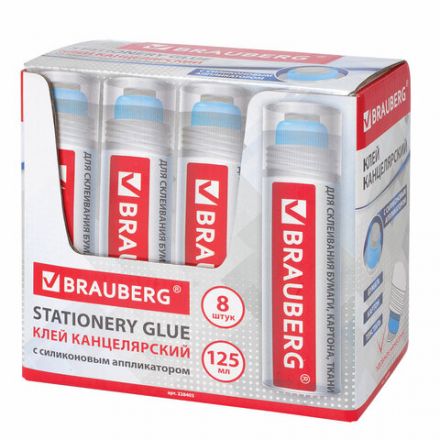 Клей канцелярский BRAUBERG, 125 мл, с силиконовым аппликатором, 228403 Клей канцелярский BRAUBERG, 125 мл, с силиконовым аппликатором, 228403