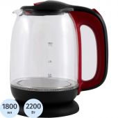 Чайник Centek CT-0034, 1.8л, 2200Вт, LED подсветка, кнопка,черный,стекло Чайник Centek CT-0034, 1.8л, 2200Вт, LED подсветка, кнопка,черный,стекло