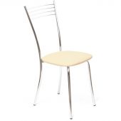 Стул для столовых UP_Бистро каркас хром, к/з бежевый Z21 Стул для столовых UP_Бистро каркас хром, к/з бежевый Z21