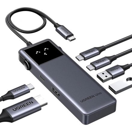 Разветвитель USB Ugreen CM889 (75177) USB-C Hub, 3USBA/USBC/HDMI PD сер косм Разветвитель USB Ugreen CM889 (75177) USB-C Hub, 3USBA/USBC/HDMI PD сер косм