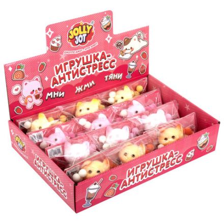 Игрушка-антистресс "КОТИК", 6 см, ассорти 4 цвета, дисплей, JOLLY JOT (ДЖОЛЛИ ДЖОТ), 665772 Игрушка-антистресс "КОТИК", 6 см, ассорти 4 цвета, дисплей, JOLLY JOT (ДЖОЛЛИ ДЖОТ), 665772