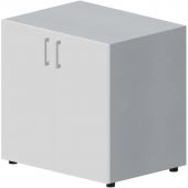 Шкаф INS низкий закр ручки алюминий Титан/Белый OMLD760TIBL