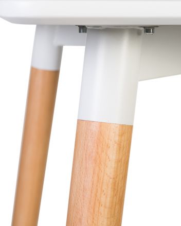 Стол обеденный DOBRIN SERRA, ножки светлый бук, столешница белая Стол обеденный DOBRIN SERRA, ножки светлый бук, столешница белая