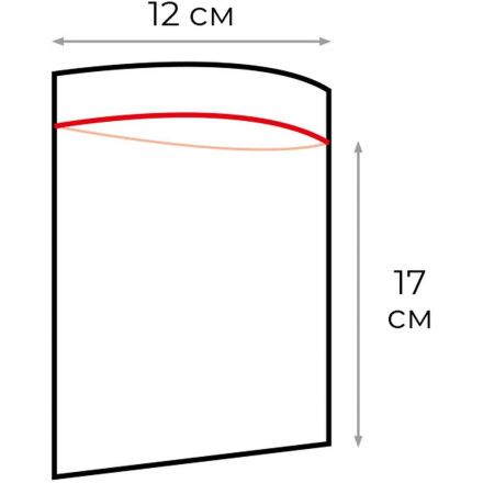 Пакет с замком (Zip Lock) 12 х 17 см, 32 мкм, 100 шт/уп