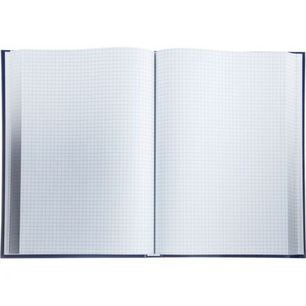Книга учета 96л. в клетку офсет, обл.бумвинил синий