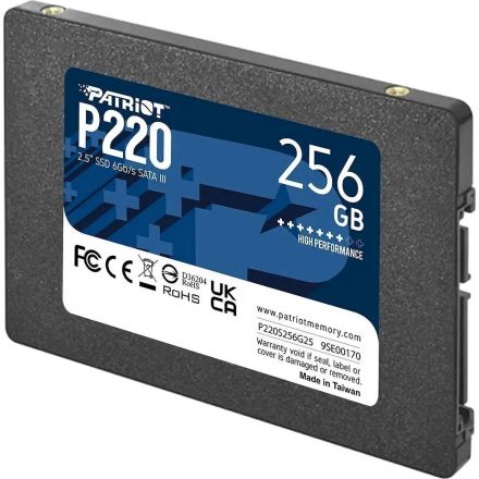 SSD накопитель PATRIOT P220 256Gb 2.5, SATA(P220S256G25)