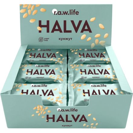 Батончик протеиновый R.A.W.life HALVA кунжутная халва, 16гx18шт/уп