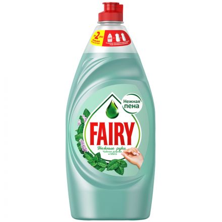 Средство для мытья посуды Fairy "Нежные руки. Чайное дерево и мята", 900мл Средство для мытья посуды Fairy "Нежные руки. Чайное дерево и мята", 900мл