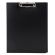 Папка-планшет STAFF, А4 (310х230 мм), с прижимом и крышкой, пластик, черная, 0,5 мм, 229221