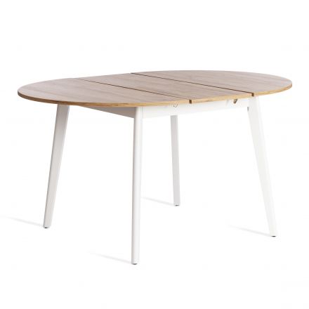 Стол Tetchair обеденный SVELTO ЛДСП, опора-массив березы, 105 х 105 (140) х 74.5 см, Дуб Вотан/белый Стол Tetchair обеденный SVELTO ЛДСП, опора-массив березы, 105 х 105 (140) х 74.5 см, Дуб Вотан/белый