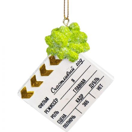 Украшение новогоднее подвесное Хлопушка из полирезины / 2,5x6x5,5см 91515 Украшение новогоднее подвесное Хлопушка из полирезины / 2,5x6x5,5см 91515