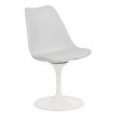 Стул Tetchair TULIP FASHION CHAIR (mod.109), металл/пластик/PU, 55x48x81см, белый / белый