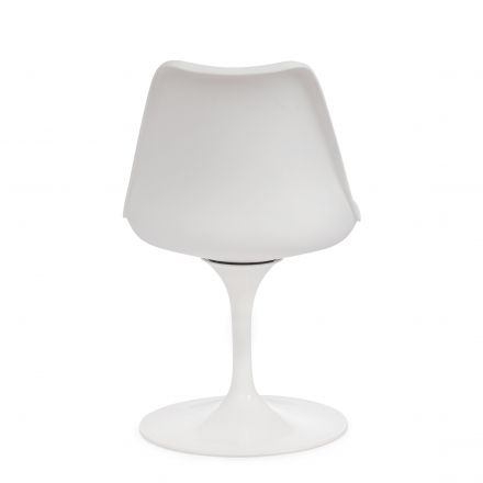 Стул Tetchair TULIP FASHION CHAIR (mod.109), металл/пластик/PU, 55x48x81см, белый / белый