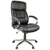 Кресло руководителя Helmi HL-E20 "Confidence" экокожа черная, хром Кресло руководителя Helmi HL-E20 "Confidence" экокожа черная, хром