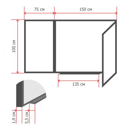 Доска магнитно-меловая Attache Loft комбин. 3-эл.100x300 (2-ств)черный(бел) Доска магнитно-меловая Attache Loft комбин. 3-эл.100x300 (2-ств)черный(бел)