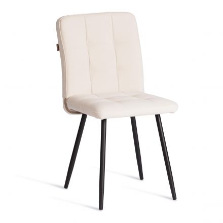 Стул обеденный Medeo LT, флок , молочный/черный, 4, 45х56х89 см Стул обеденный Medeo LT, флок , молочный/черный, 4, 45х56х89 см